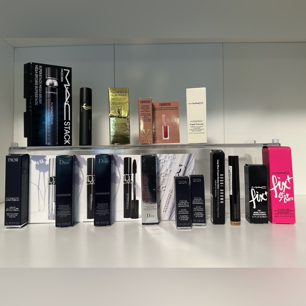 Bundle of Luxury Minis - Dior, Valentino, Mac, YSL, Bobbi Brown, Laura Mercier